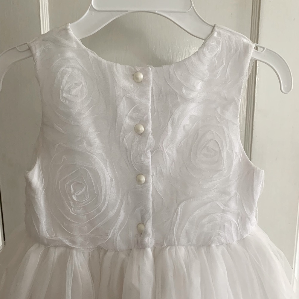 Girl’s special occasion white dress, size 6x - Picture 3 of 6